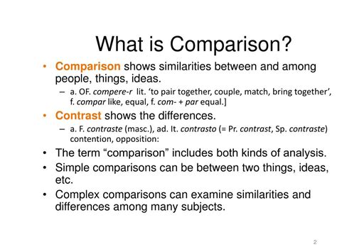 comparison meaning.